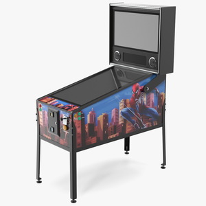 3D Classic Arcade Virtual Pinball Machine model