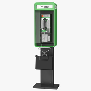 3D Public Payphone Booth