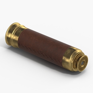 3D model Old Brass Telescope Spyglass Folded