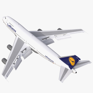 Boeing 747 200B Lufthansa Rigged 3D