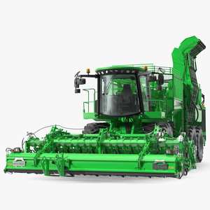 Beet Harvesting Machine Green 3D model