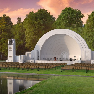 Washington Park Band Shell and Speaker Podium with Fur 3D model