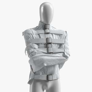 3D Straitjacket Mannequin Pose White model