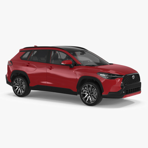 3D model Toyota Corolla Cross 2023 Red Color
