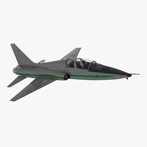 3D Supersonic Jet Trainer Grey Simple Interior model