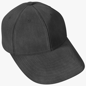 3D Baseball Cap Denim Grey model