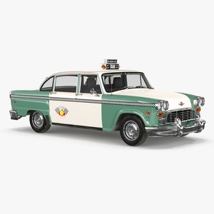 Vintage Checker Taxi Cab 3D model