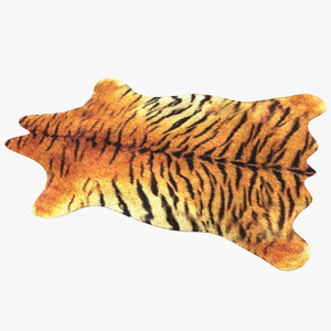 3D Tiger Hide Rug with Fur model