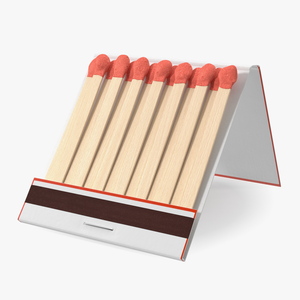 3D Plain White Matchbook