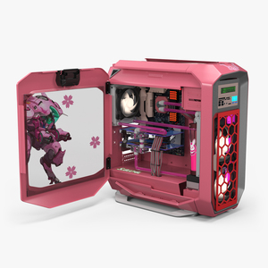 Overwatch Case Modding Gaming PC Pink 3D