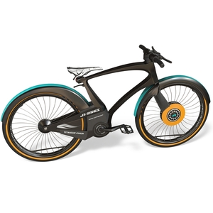 3D model Futuristic Urban Bicycle Black