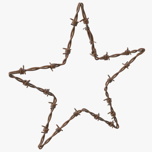 Star Shaped Barbed Wire Rusty 3D model