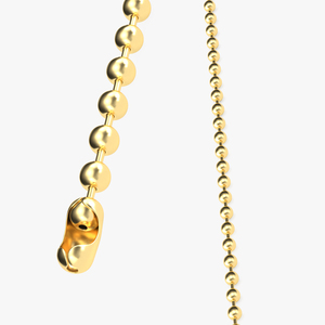 3D Bead Jewelry Chain Gold model