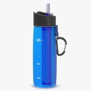 LifeStraw Go Water Filter Bottle Blue 3D