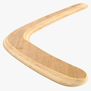 Heavy Wooden Boomerang 3D