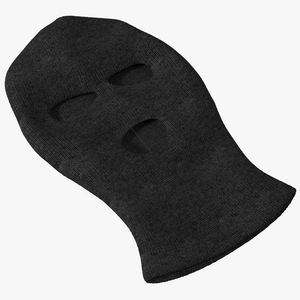 Thief Hat Balaclava Laying Black 3D