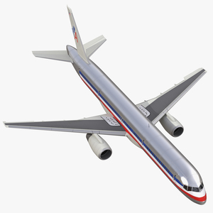 Boeing 757 200 American Airlines Rigged 3D model