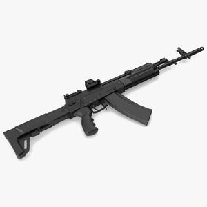 Kalashnikov AK-12 2011 with Holographic Sight New 3D model