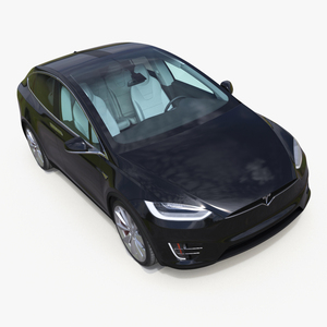 Tesla Model X Electric SUV Simple Interior 3D