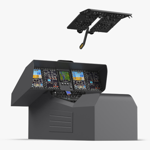 3D Private Helicopter Control Panels model