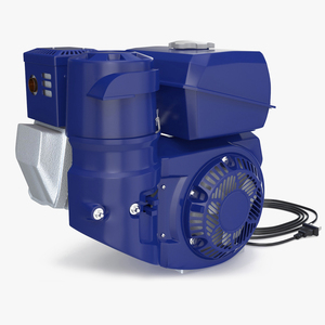 3D Horizontal Electric Start Gasoline Engine Blue