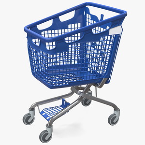 PP Plastic Shopping Cart 170L 3D model