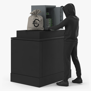 3D Thief Robbing Safe model