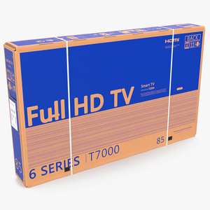 Cardboard Packaging Box 85 Inch TV 3D model