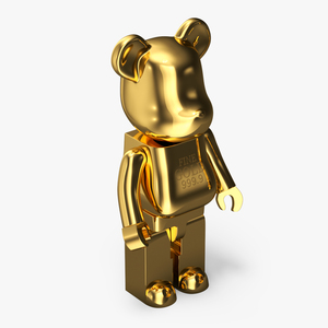 3D Collectible Figure Bearbrick Gold model