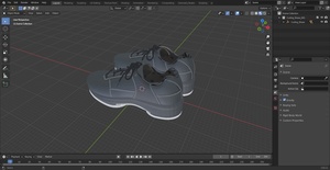 3D Curling Shoes model