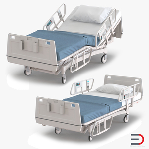 3D Hospital Bed Set