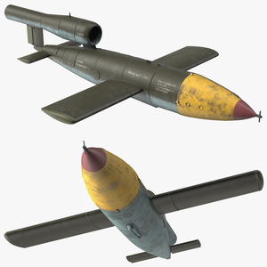 3D German WW2 Vergeltungswaffe 1 Flying Bomb