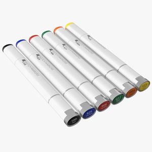 3D model Generic Sketch Marker 6 Colors