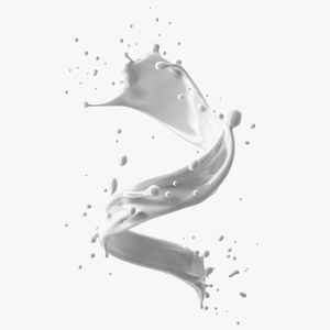 3D Milk Splash Spiral model