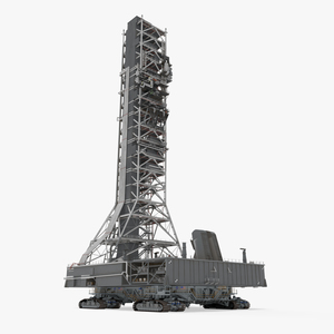 SLS Launch Pad with Missile Crawler Transporter 3D