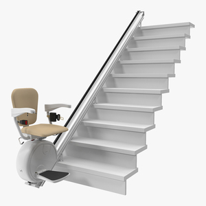 3D Straight Stairlift model