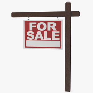 3D For Sale Sign model