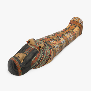 3D Front Part Egyptian Sarcophagus