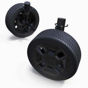 3D Car Wheel and Suspension Assembly model