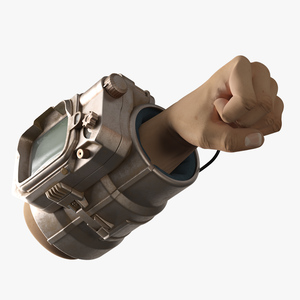 3D Steampunk Style Wristband on the Arm