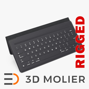 Wireless Tablet Keyboard Apple Rigged 3D