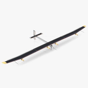 3D model Prototype of Solar Plane Rigged for Maya