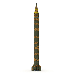 3D Ballistic Missile Ghauri Pakistan model