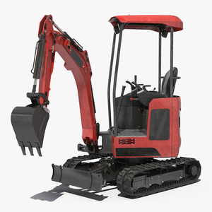 Tracked Mini Excavator Generic Rigged 3D