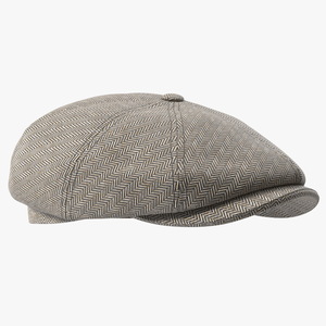 3D Wool Flat Cap Grey model