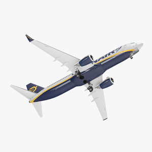 Boeing 737 800 Ryanair Rigged 3D model