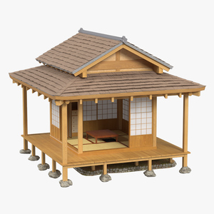 3D model Traditional Japanese Tea House Open