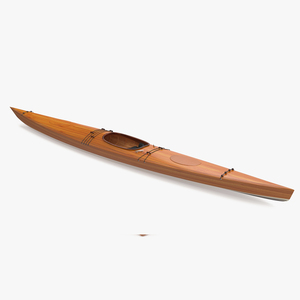 Wooden Kayak 3D