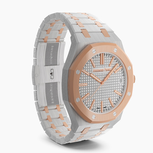 3D model Audemars Piguet Royal Oak Silver-Toned Two-Tone Grande Tapisserie