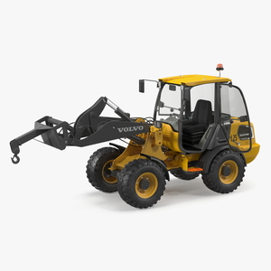 Volvo L25 Electric Loader with Material Handling Arm Rigged 3D model